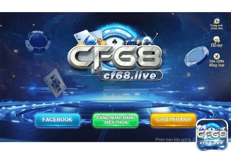 CF68 chính thức hoạt động minh bạch, an toàn và uy tín Có 3 cách khác nhau để đăng ký đăng nhập vào cf68 chính thức