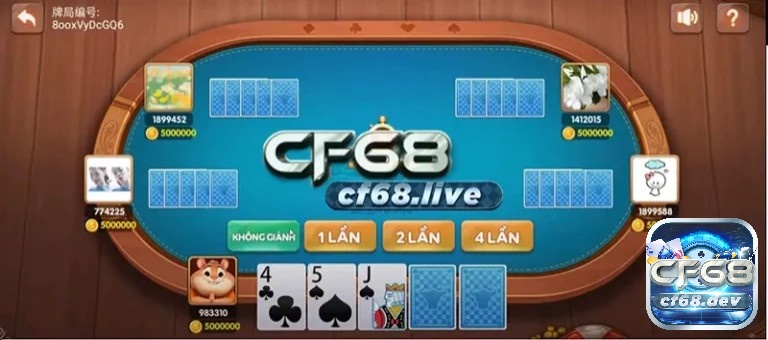CF68 cổng game bài hấp dẫn, đa dạng, chuyên nghiệp hàng đầu Poker Bull là game bài rất được yêu thích trên CF68 cổng game bài