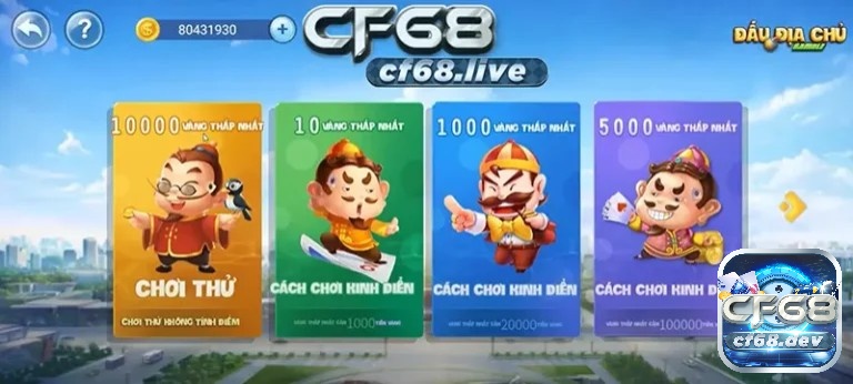 CF68 cổng game bài hấp dẫn, đa dạng, chuyên nghiệp hàng đầu Tham gia chơi Đấu địa chủ hấp dẫn trên CF68 cổng game bài