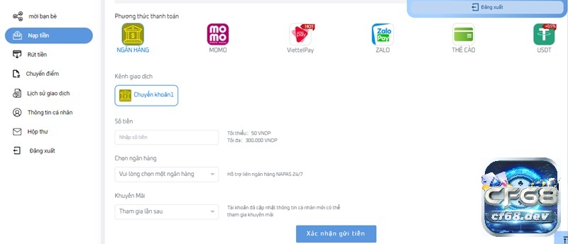 Tf 88 Casino: Cá cược tại sòng bạc lớn nhất Philippines Tf88 cung cấp nhiều phương thức nạp tiền nhanh như Momo, ViettelPay, Zalo