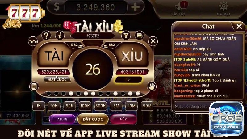 App live stream show tài xỉu có lợi ích gì? Thông tin chi tiết Tìm hiểu thông tin về App live stream show tài xỉu