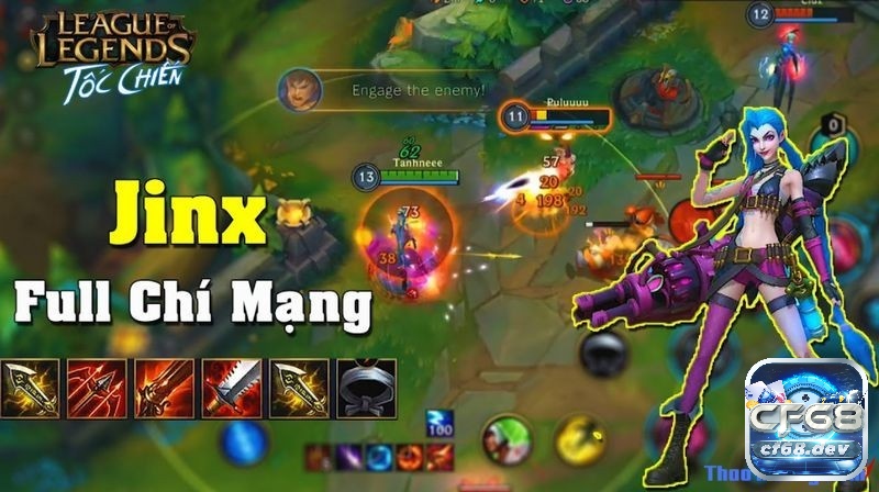 Bảng bổ trợ jinx Tốc Chiến, lên đồ và combo chuẩn mùa 11 Giai đoạn giữa, cuối trận thì nên biết cách giữ vị trí tốt để xả sát thương nhé