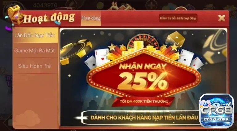 Cách nạp tiền vào tài xỉu thành công nhanh chóng an toàn nhất Cách nạp tiền vào tài xỉu để tham gia trải nghiệm tài xỉu CF68 hay nhất