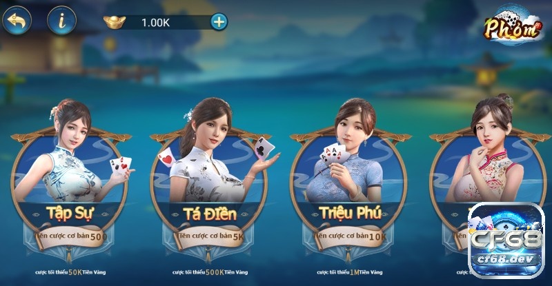 CF68 cổng game bài CF68 hàng đầu thị trường Casino hiện nay Sảnh bài phỏm tại CF68 cổng game bài CF68 hàng đầu