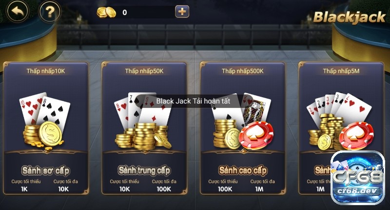 Choi gam danh bai tại CF68.DEV - Cổng Game Casino uy tín Blackjack hay xì lát từ sảnh sơ cấp tới chuyên gia
