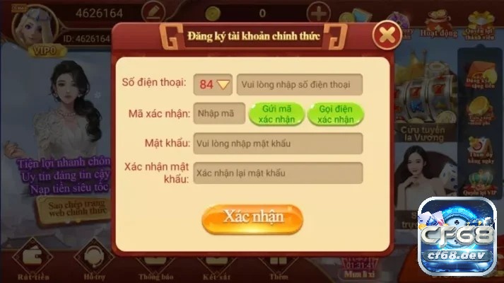 Đăng ký tài khoản CF68: Hướng dẫn bước chi tiết dễ thực hiện Đăng ký tài khoản cf68 để bắt đầu khám phá đặc điểm nổi bật trên nền tảng