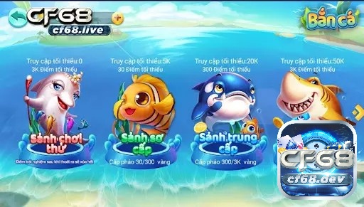 Game ban ca online tại CF68 - Cổng game uy tín trên thị trường Hướng dẫn cách chơi game ban ca online tại CF68