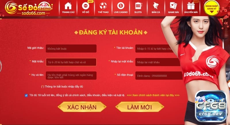 Số đỏ 66 com - Thiên đường cá cược hàng đầu tại Châu Á Hướng dẫn đăng ký tài khoản nhanh tại nhà cái số đỏ 66 com