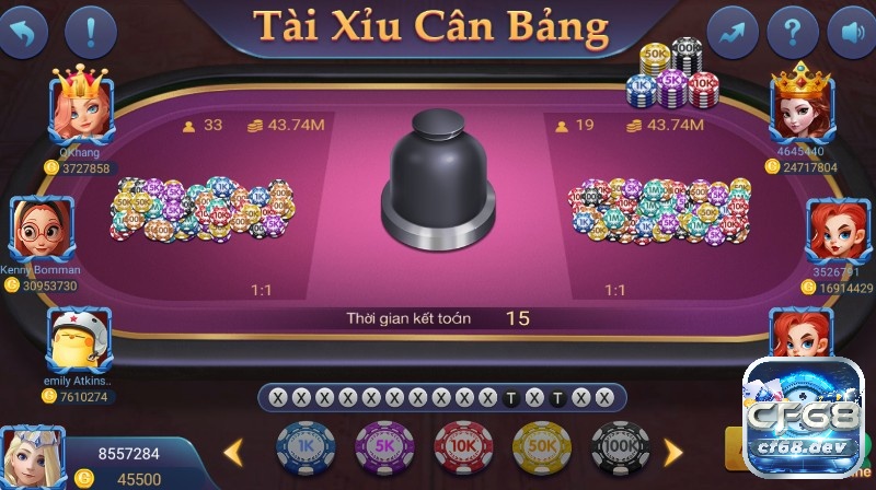 Tài xỉu Online 10nhacai uy tín nhất thị trường cược hiện nay Giao diện chơi tài xỉu trực tuyến đơn giản nhưng cuốn hút ở CF68