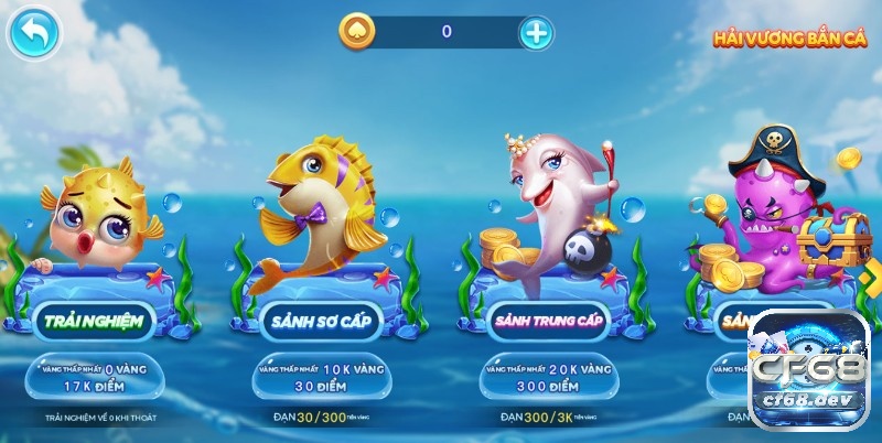Tat ca Game ban ca tại CF68 có ưu điểm gì thu hút cược thủ? Đa dạng các sảnh trong tat ca game ban ca tại nhà cái CF68