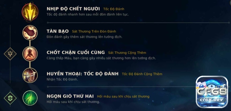 Cach len do cua Tryndamere: Siêu cấp bá vương tốc chiến Bên cạnh cach len do cua Tryndamere thì bảng ngọc cũng là một phần rất quan trọng