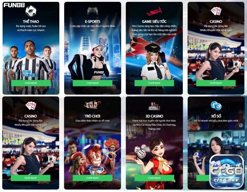 Fun88 vin – Địa chỉ cá cược uy tín anh em không thể bỏ qua Có rất nhiều game cho anh em lựa chọn