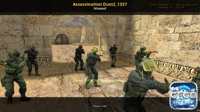 Game Counter Strike 1.6: Game bắn súng đối kháng hấp dẫn 2 đội sẽ cạnh tranh để ám sát một nhân vật VIP trong Assassination