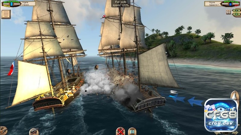Game The Pirate: Caribbean Hunt - Game hải tặc hấp dẫn Game The Pirate: Caribbean Hunt với lối chơi chiến đấu bằng tàu chiến đầy kịch tính