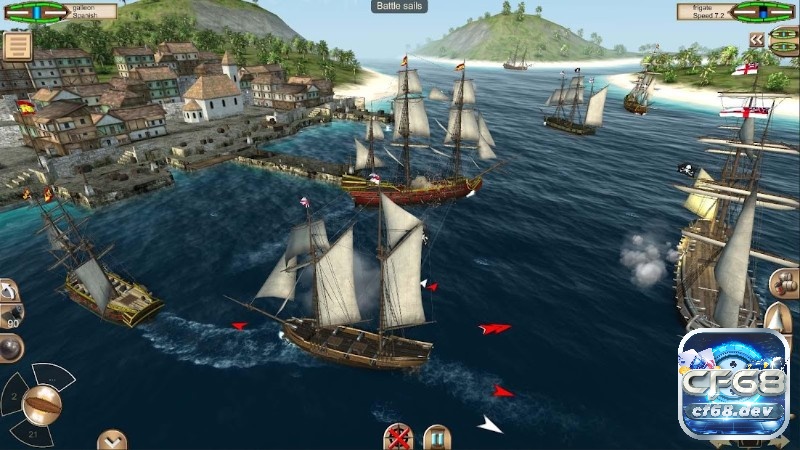Game The Pirate: Caribbean Hunt - Game hải tặc hấp dẫn Game The Pirate: Caribbean Hunt có bản đồ rộng lớn và đa dạng