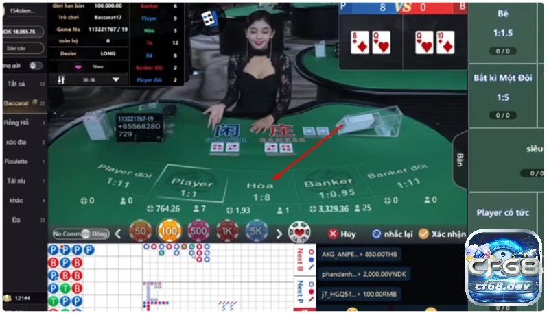 Cách bắt hoà trong Baccarat - Phương pháp canh cầu hay Cần quan sát bảng kết qua khi áp dụng cách bắt hoà trong Baccarat