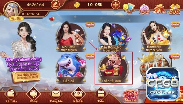 Game nổ hũ là gì? 3 kinh nghiệm không thể bỏ qua khi chơi Giao diện nổ hũ trên trang web của CF68 đã được thiết kế hấp dẫn