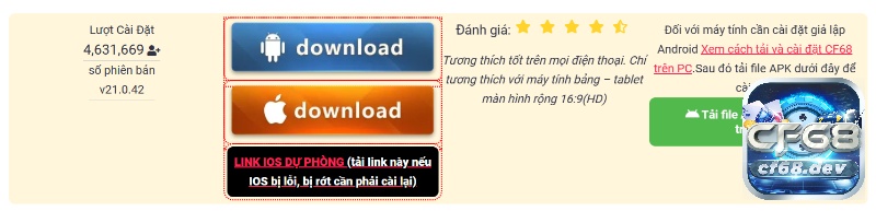 Top Game nổ hũ tại CF68 - Nhà cái trực tuyến hàng đầu CF68 nhận được đông đảo sự quan tâm và cài đặt của cộng đồng cược thủ