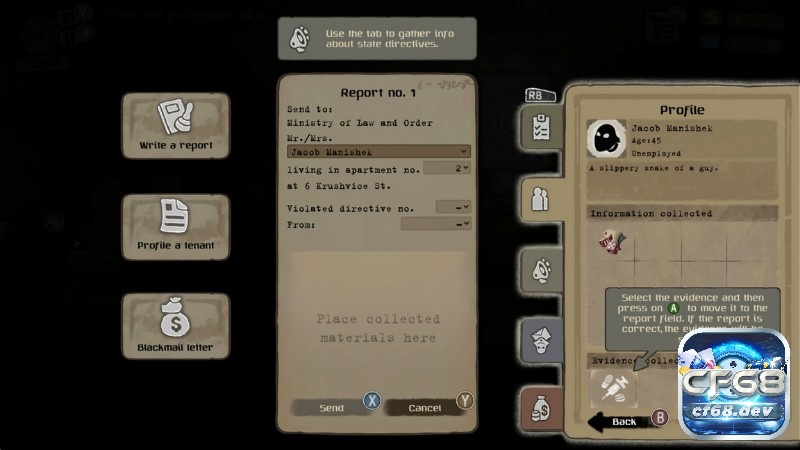 Game Beholder - Game Indie bối cảnh thành phố âm u, đen tối Một số nhiệm vụ trong game Beholder