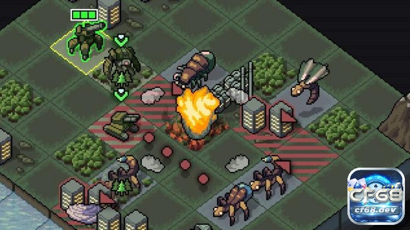 Game Into The Breach - Game chiến thuật theo lượt đáng thử Đồ họa game Into the Breach đơn giản