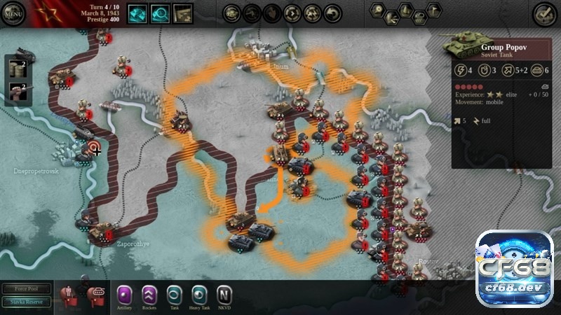 Game Unity of Command: Stalingrad Campaign cực hấp dẫn Người chơi chỉ huy lực lượng quân đội để chiến đấu với đối thủ