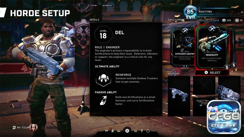 Game Gears 5 - Cuộc chiến sống còn tại hành tinh Sera Các kỹ năng trong game khá đa dạng