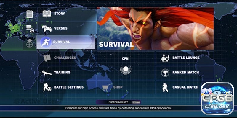 Game Street Fighter V - Game song đấu võ thuật cực hấp dẫn Chế độ Survival Mode