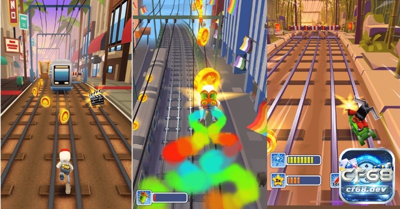 Game Subway Surfers - Game hành động vui nhộn Bạn sẽ vượt qua nhiều chướng ngại vật đa dạng với những mức khó khăn khác nhau