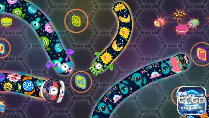 Game Wormate.io - Game rắn săn mồi hấp dẫn trên điện thoại Nhân vật chính của bạn là một chú sâu ngộ nghĩnh và đầy màu sắc