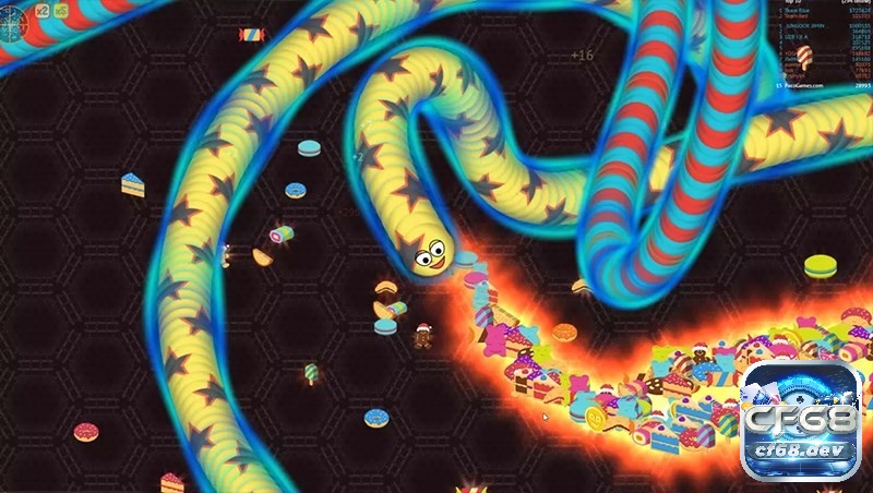 Game Wormate.io - Game rắn săn mồi hấp dẫn trên điện thoại Kẻ thù của bạn chính là những con sâu của các đối thủ khác