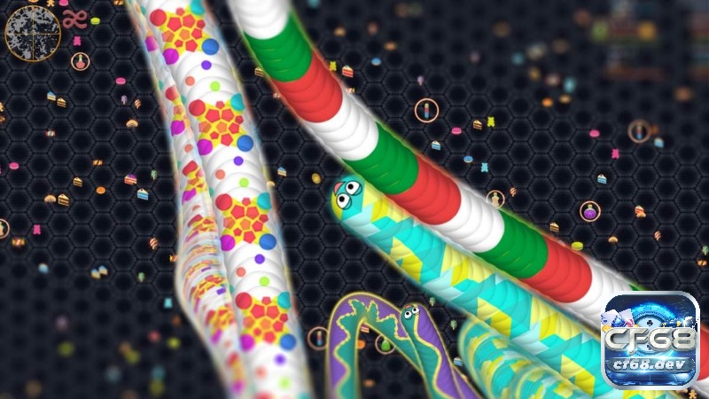 Game Wormate.io - Game rắn săn mồi hấp dẫn trên điện thoại Bản đồ trong Wormate.io vô cùng rộng lớn