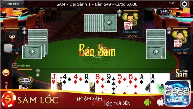 Đánh bài doi thuong - game ăn khách số 1 hiện nay Sâm Lốc sử dụng game bài Tây 52 lá để chơi
