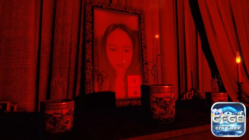 Game Thần Trùng (The Death) - Game kinh dị Việt Nam Cô gái trẻ trong Thần Trùng (The Death) ở trên bức ảnh thờ