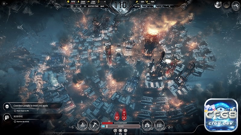 Game sinh tồn pc: Top các game sinh tồn lôi cuốn và hấp dẫn Frostpunk - tựa game sinh tồn pc đưa người chơi vào một cuộc chiến đầy khắc nghiệt