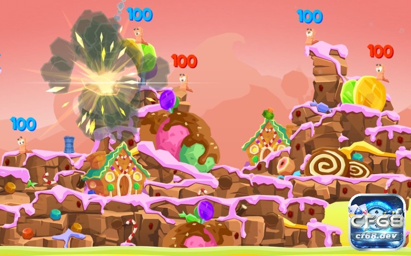 Game bắn súng tọa độ thế hệ mới: Top 6 game chơi là nghiện Worms 4 là một tựa game chiến thuật bắn súng tọa độ theo lượt với nhiều loại vũ khí