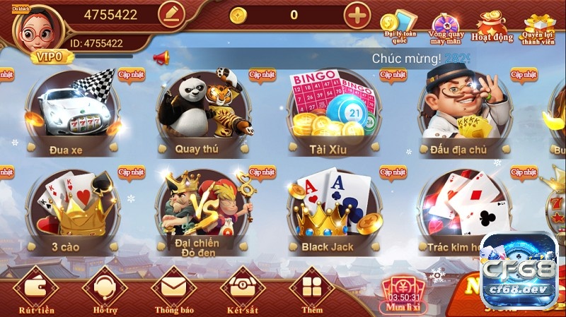 Taigamecf68 là gì? Trải nghiệm game đa dạng, hấp dẫn tại CF68 CF68 đảm bảo bảo mật tối đa cho mọi thông tin và giao dịch của người chơi.