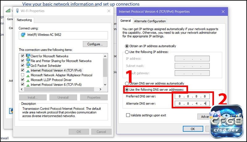 Hướng dẫn dùng VPN truy cập CF68 khi bị chặn đơn giản nhất Các bước thay đổi DNS