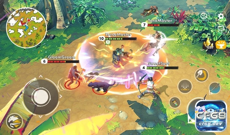 Multiplayer mobile games: Top game đình đám nhất hiện nay Wild Arena Survivors mang đến trải nghiệm sinh tồn độc đáo với những trận đấu căng thẳng và bất ngờ.