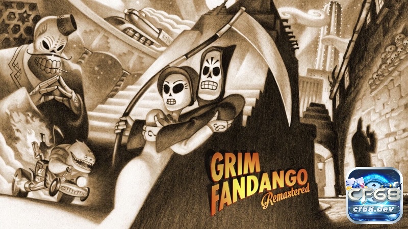 Best offline mobile games hay nhất 2024-25 không cần internet Grim Fandango Remastered nơi người chơi vào vai nhân viên của Cục Du lịch trong thế giới linh hồn thuộc Best offline mobile games