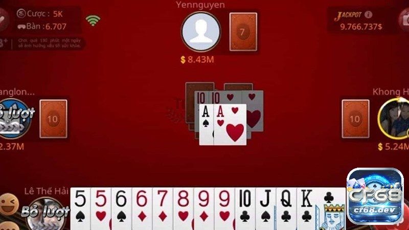 Game đánh bài tiến lên miền nam: Chi tiết luật chơi và mẹo chơi Đôi 10 giá trị thấp hơn đôi A nên bị đôi A chặn