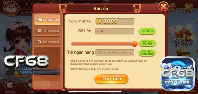 CF68.app - Cổng game cá cược trực tuyến uy tín và chất lượng Rút tiền tại CF68 vô cùng đơn giản và nhanh chóng