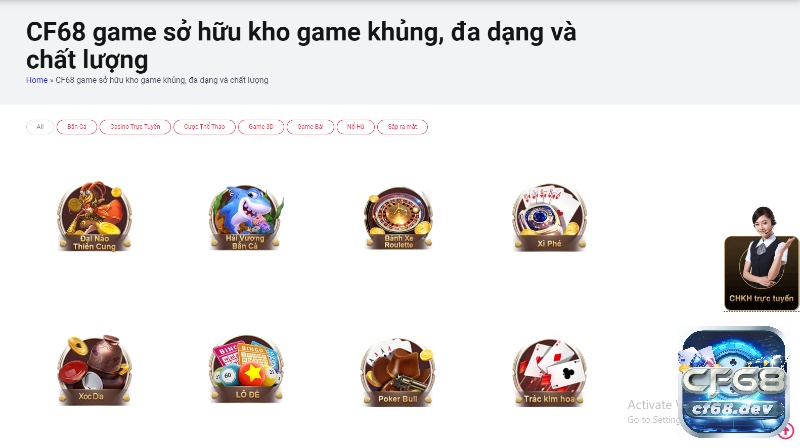 CF68.vin - Nhà cái uy tín và chất lượng số 1 tại Việt Nam Top những sản phẩm nổi bật hàng đầu tại nhà cái CF68.vin