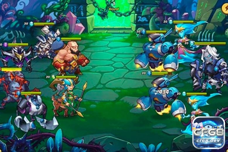 Game Idle Heroes - Game nhập vai chiến thuật hàng đầu thế giới Anh em có thể lựa chọn 2 chế độ chiến đấu để săn tiền thưởng xây dựng đội hình của mình