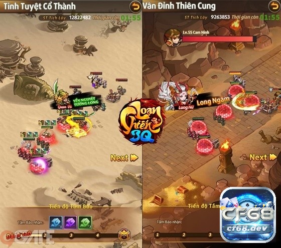 Game Loạn Chiến 3Q: Game tam quốc hấp dẫn cho di động Các tướng sẽ tự động chiến đấu theo kỹ năng được thiết lập sẵn mà không cần thao tác
