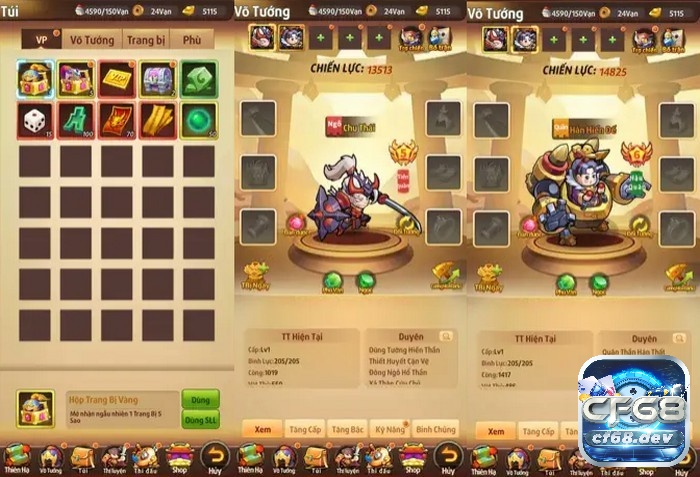 Game Loạn Chiến 3Q: Game tam quốc hấp dẫn cho di động Có thể trang bị vũ khí, vật phẩm để gia tăng sức mạnh cho tướng