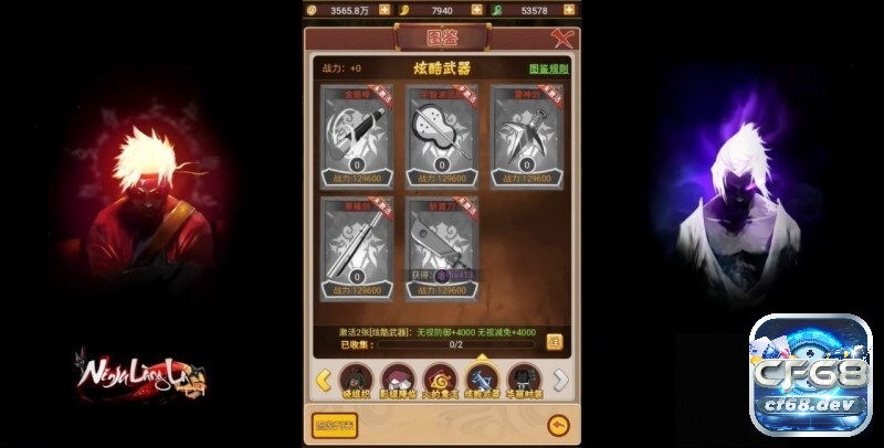 Game Ninja Làng Lá: Khám phá vũ trụ Naruto ngay trên di động Mở khoá trang bị theo cấp độ để có được trang bị mạnh nhất