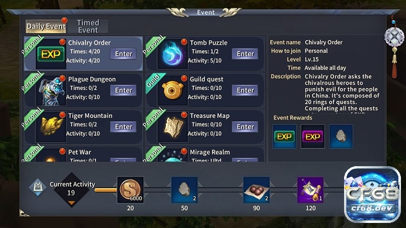 Game Silkroad Online: Hành trình kỳ diệu trên con đường tơ lụa Bảng nhiệm vụ hàng ngày trong game