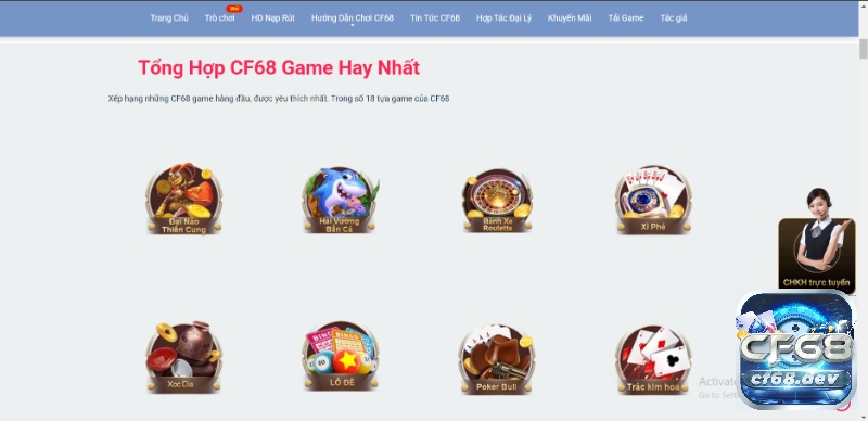 CF68.CLUP - Cổng game cá cược chất lượng nhất tại Việt Nam Giao diện game đẳng cấp nên được anh em cược thủ ưu chuộng lựa chọn
