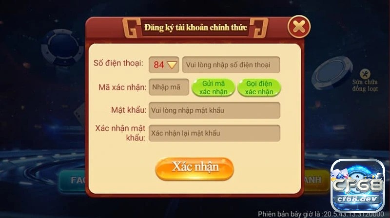CF68.CLUP - Cổng game cá cược chất lượng nhất tại Việt Nam Đăng ký tài khoản tại nhà cái CF68 đơn giản và nhanh chóng với vài bước cơ bản