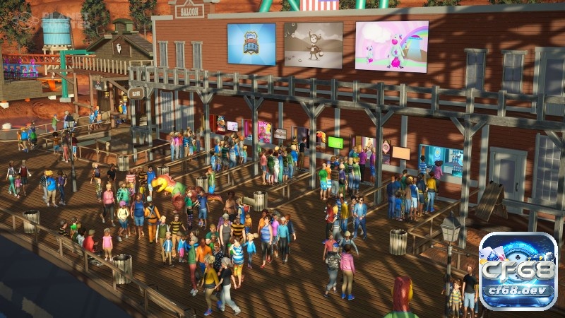 Game Planet Coaster - Khám phá và xây dựng công viên giải trí Trang trí công viên với các vật phẩm sáng tạo và đa dạng